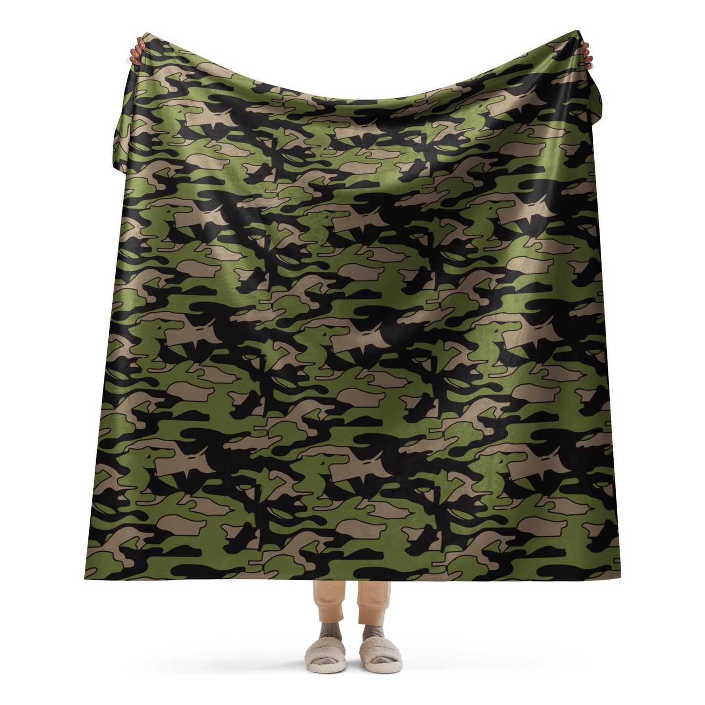 Malaysian BOMBA Subdued CAMO Sherpa blanket - 60″×80″ - Blankets