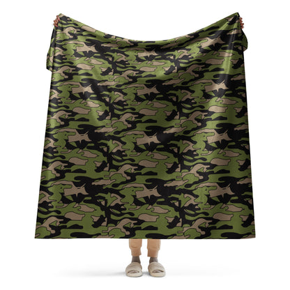 Malaysian BOMBA Subdued CAMO Sherpa blanket - 60″×80″ - Blankets