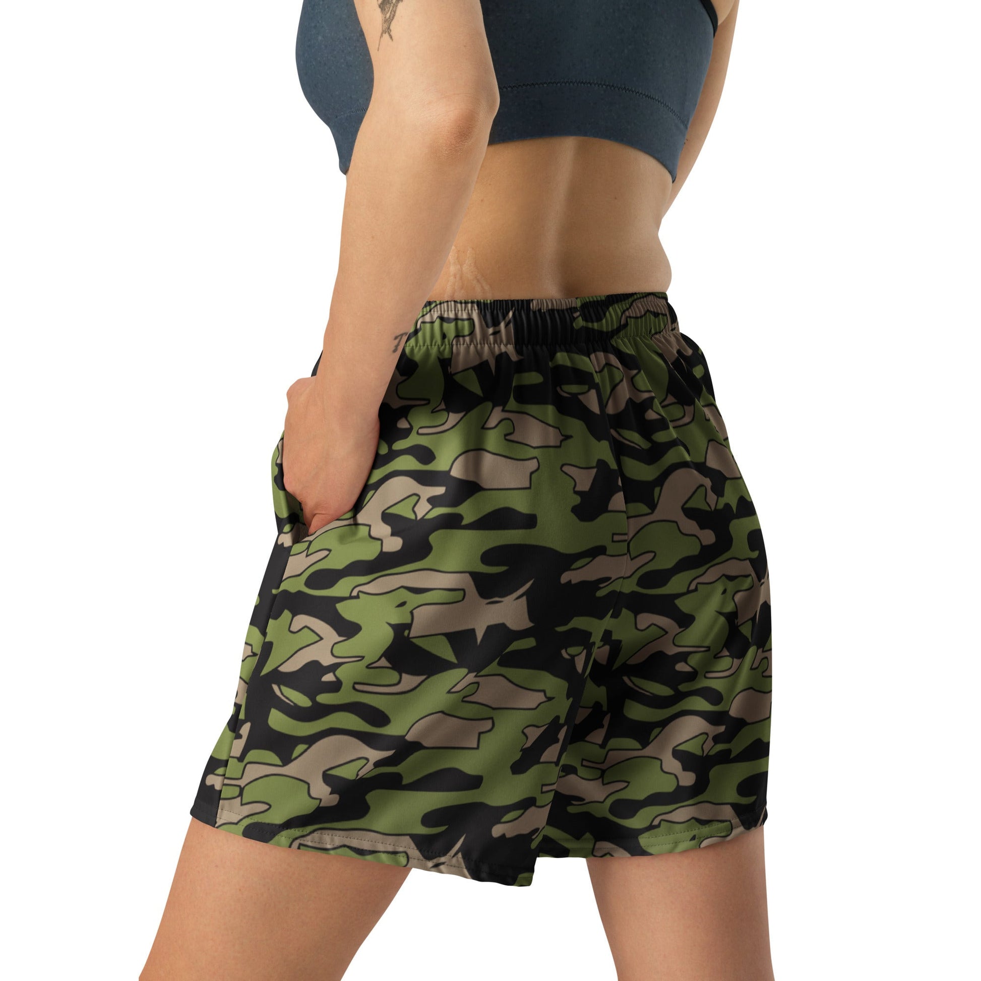 Malaysian BOMBA Subdued CAMO Unisex Athletic Long Shorts