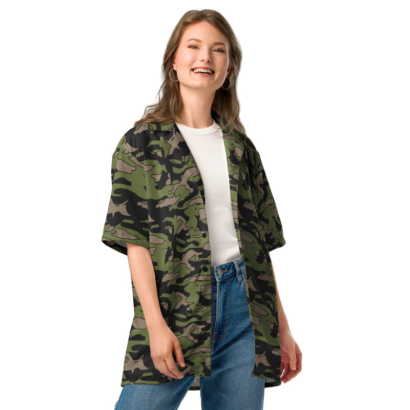 Firefighter Subdued Rescue CAMO Unisex Short-Sleeve Button Shirt - Button-Up