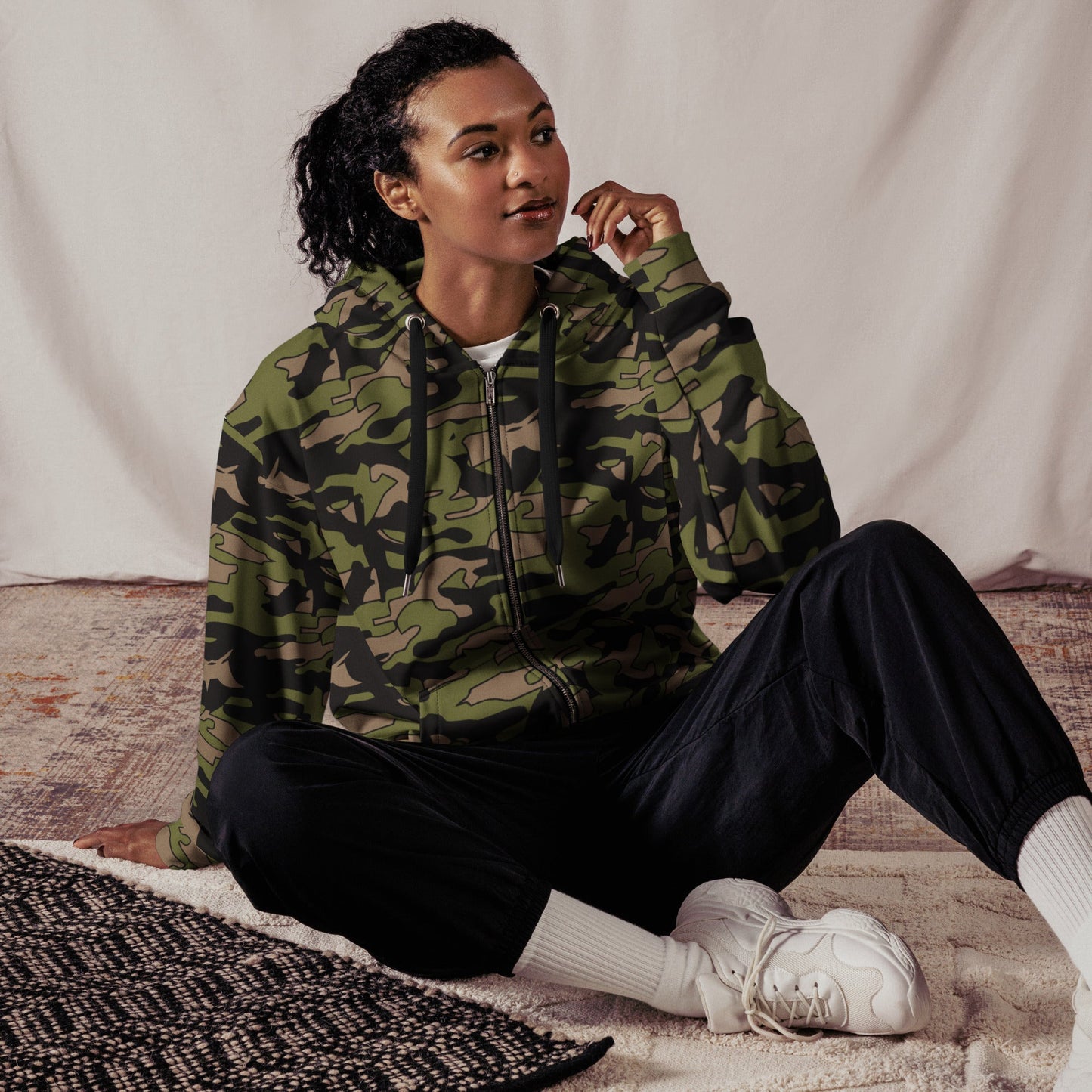 Malaysian BOMBA Subdued CAMO Unisex zip hoodie - Zip Hoodies