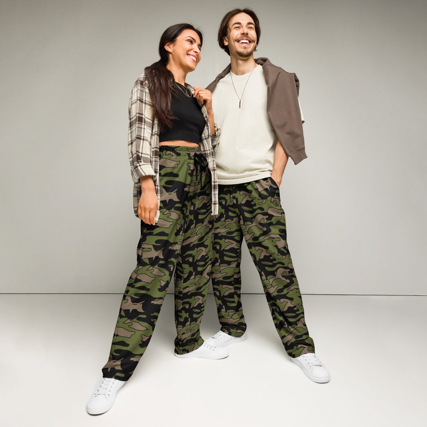 Malaysian BOMBA Subdued CAMO Wide-leg joggers - 2XS - Joggers