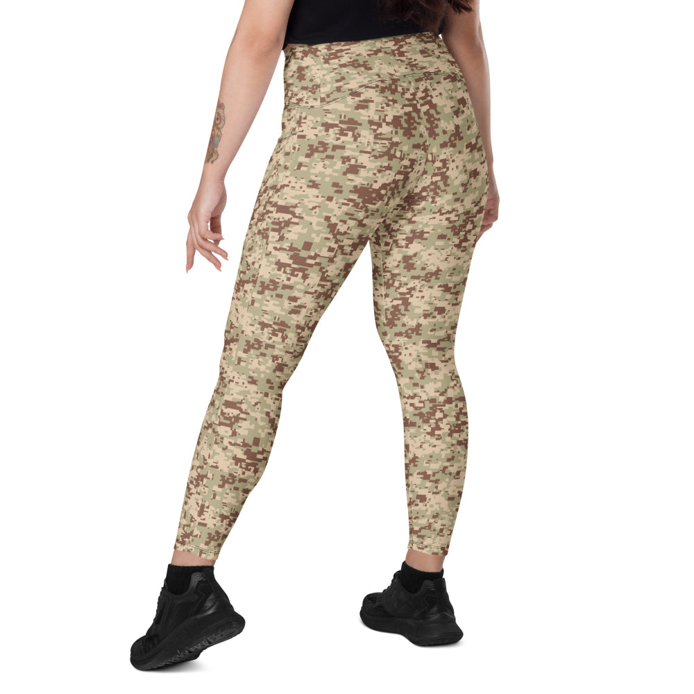 Malaysian Desert Digital CAMO Leggings with pockets - Womens With Pockets