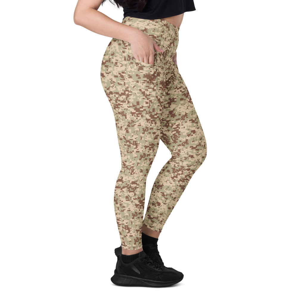 Malaysian Desert Digital CAMO Leggings with pockets - Womens With Pockets