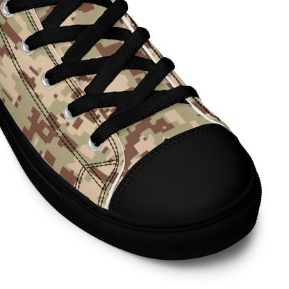 Malaysian Desert Digital CAMO Men’s high top canvas shoes - Mens High Top Canvas Shoes