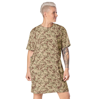 Malaysian Desert Digital CAMO T-shirt dress - 2XS - Womens T-Shirt Dress