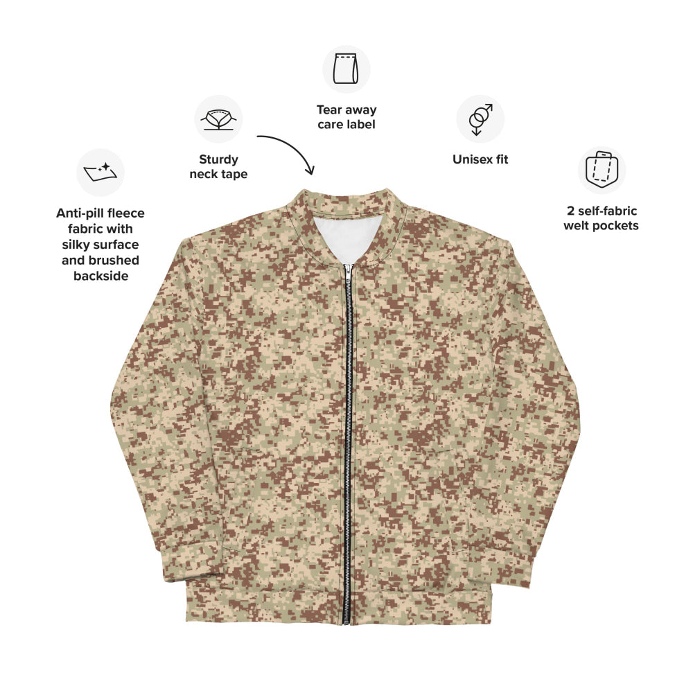 Malaysian Desert Digital CAMO Unisex Bomber Jacket