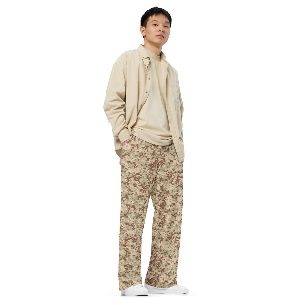 Malaysian Desert Digital CAMO unisex wide-leg pants - Unisex Wide-Leg Pants