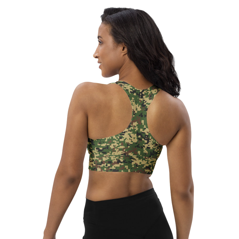 Malaysian Komando Digital CAMO Longline sports bra - Womens Sports Bra