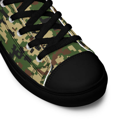 Malaysian Komando Digital CAMO Men’s high top canvas shoes - Mens High Top Canvas Shoes