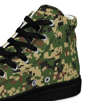 Malaysian Komando Digital CAMO Men’s high top canvas shoes - Mens High Top Canvas Shoes