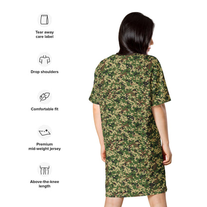 Malaysian Komando Digital CAMO T-shirt dress - Womens T-Shirt Dress