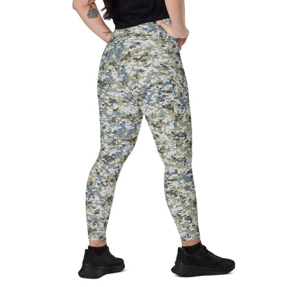 Malaysian Navy TLDM Digital CAMO Leggings with pockets - 2XS - Womens With Pockets