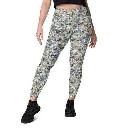 Malaysian Navy TLDM Digital CAMO Leggings with pockets - Womens With Pockets