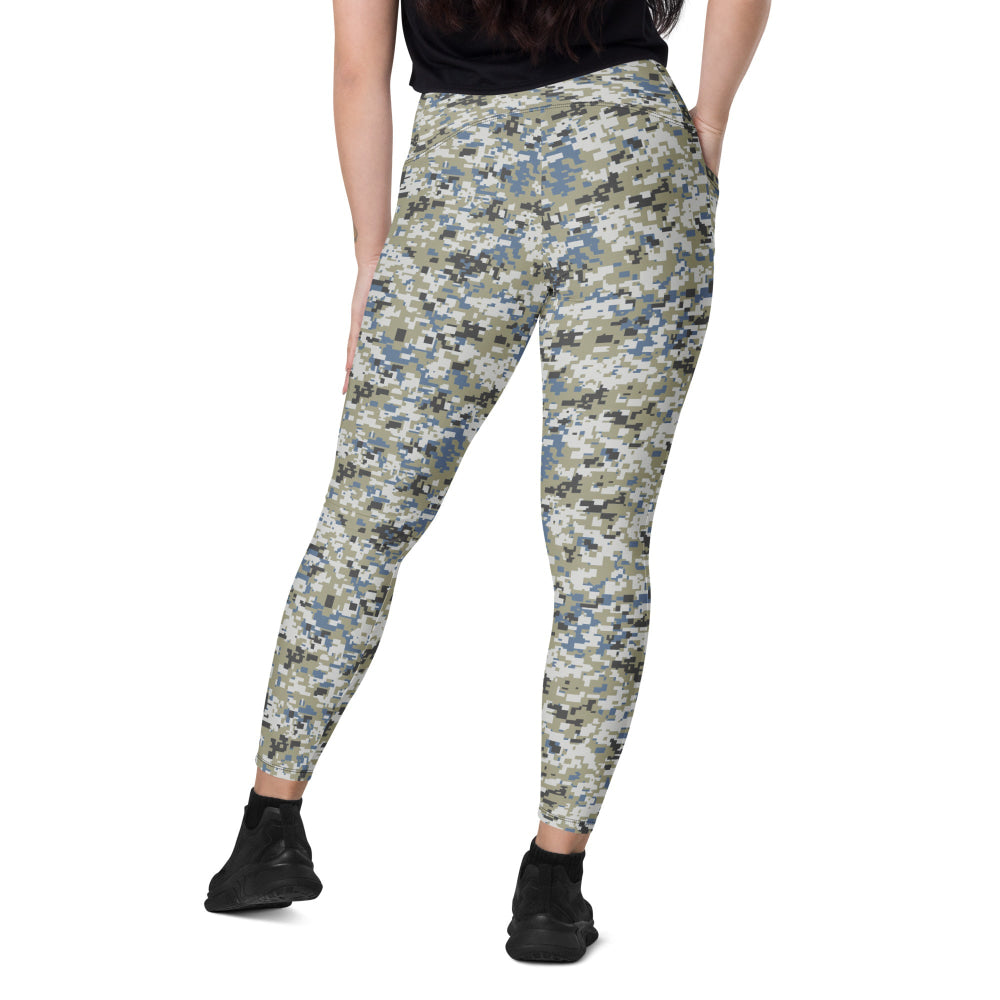 Malaysian Navy TLDM Digital CAMO Leggings with pockets - Womens With Pockets