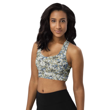 Malaysian Navy TLDM Digital CAMO Longline sports bra - Womens Sports Bra