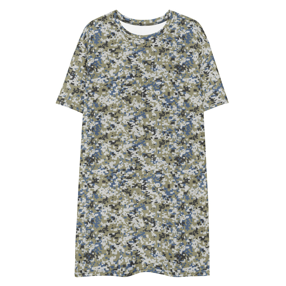 Malaysian Navy TLDM Digital CAMO T-shirt dress - Womens T-Shirt Dress