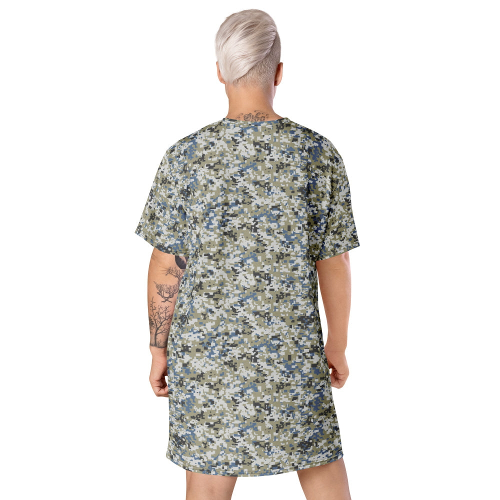 Malaysian Navy TLDM Digital CAMO T-shirt dress - Womens T-Shirt Dress