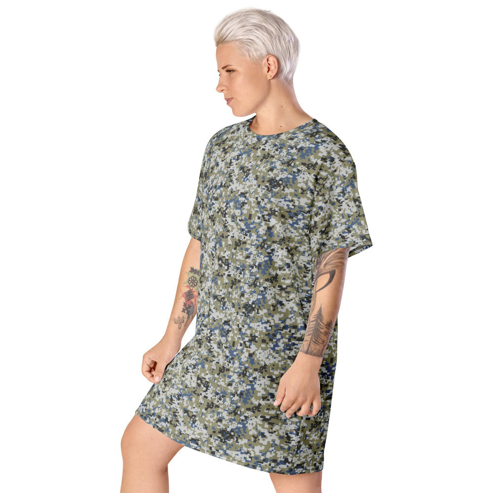 Malaysian Navy TLDM Digital CAMO T-shirt dress - Womens T-Shirt Dress