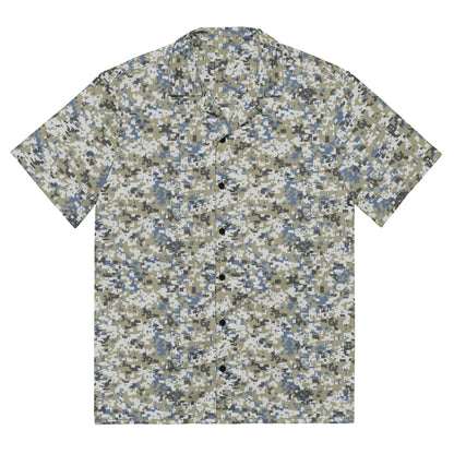 Malaysian Navy TLDM Digital CAMO Unisex button shirt - 2XS - Button Shirt