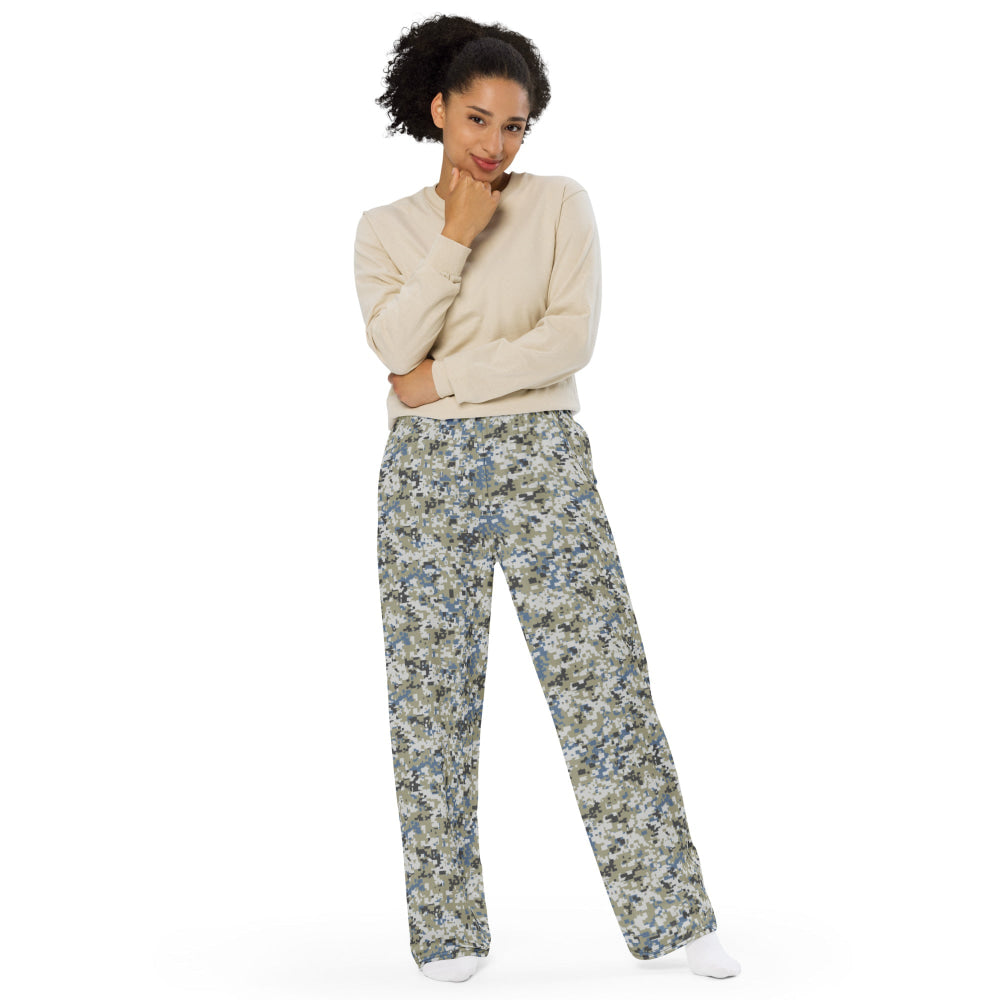 Malaysian Navy TLDM Digital CAMO unisex wide-leg pants - Unisex Wide-Leg Pants