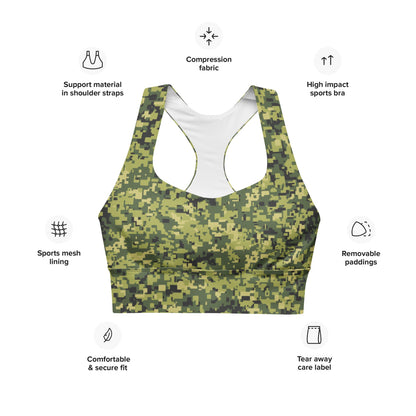 Malaysian RELA Corps Digital CAMO Longline sports bra - Womens Sports Bra