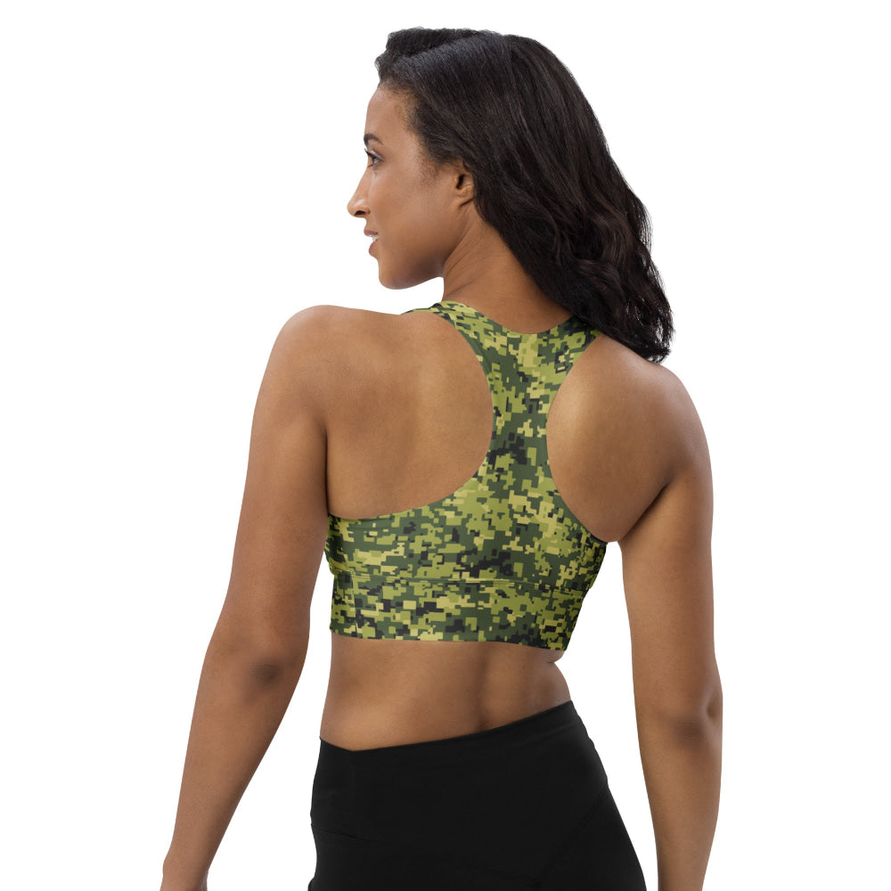 Malaysian RELA Corps Digital CAMO Longline sports bra - Womens Sports Bra