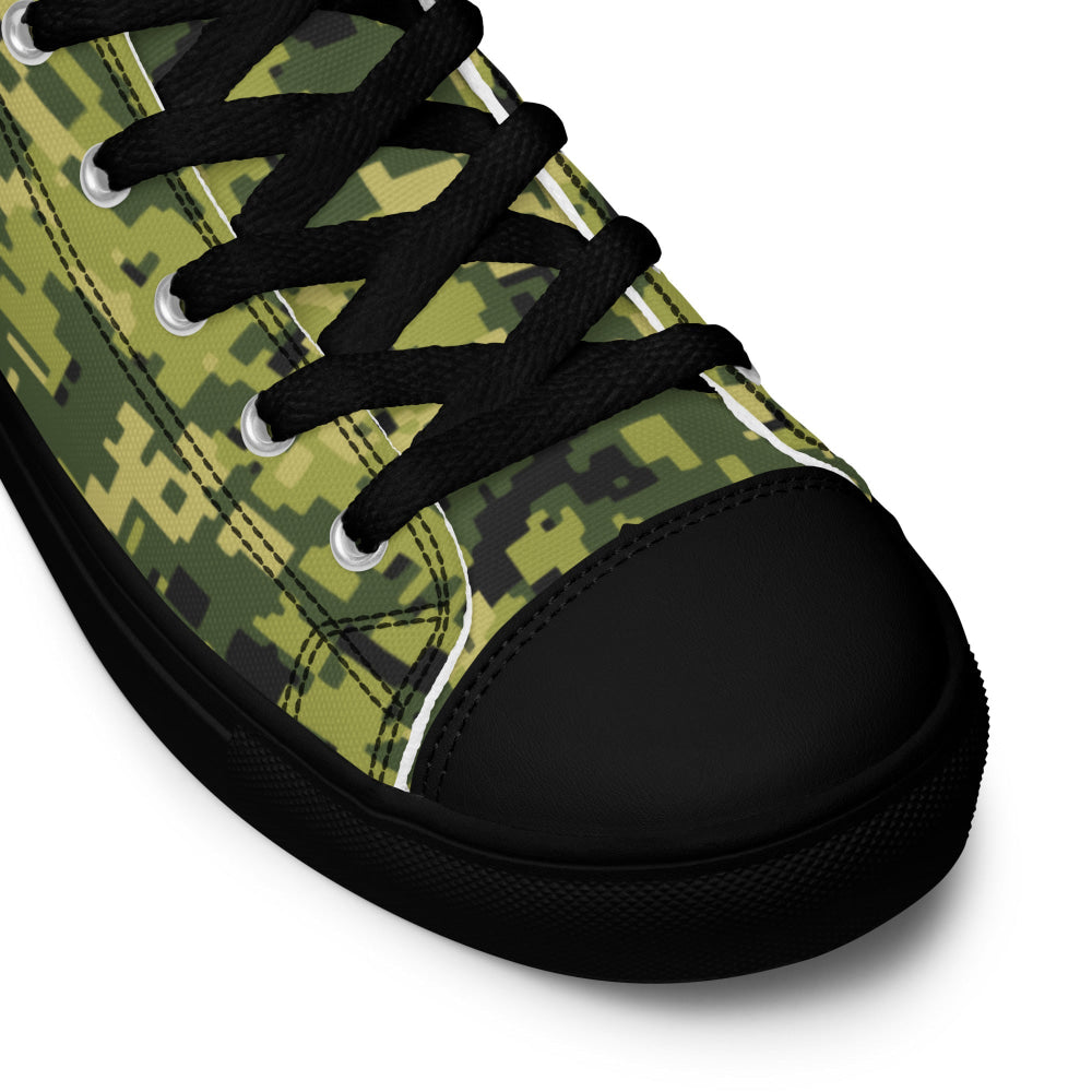 Malaysian RELA Corps Digital CAMO Men’s high top canvas shoes - Mens High Top Canvas Shoes