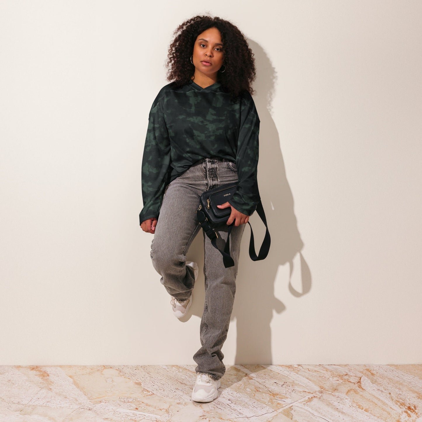 Metal Gear Solid (MGS) Night Desert CAMO hockey fan jersey - Hockey Jerseys