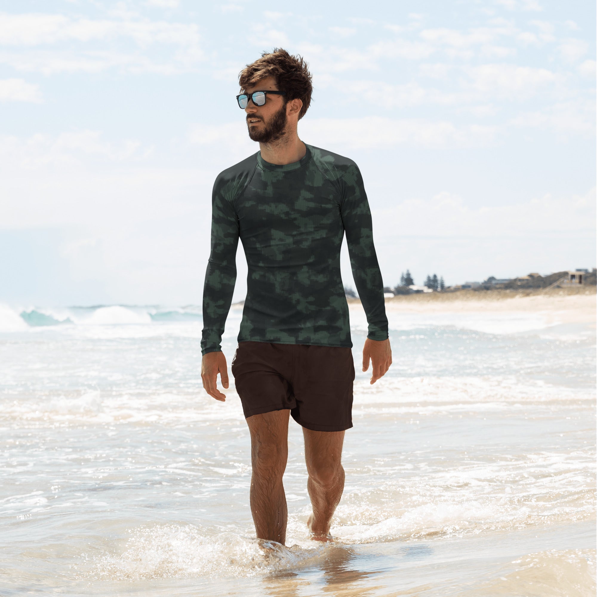 CAMO HQ Metal Gear Solid (MGS) Night Desert CAMO Mens Long sleeve Rash ...