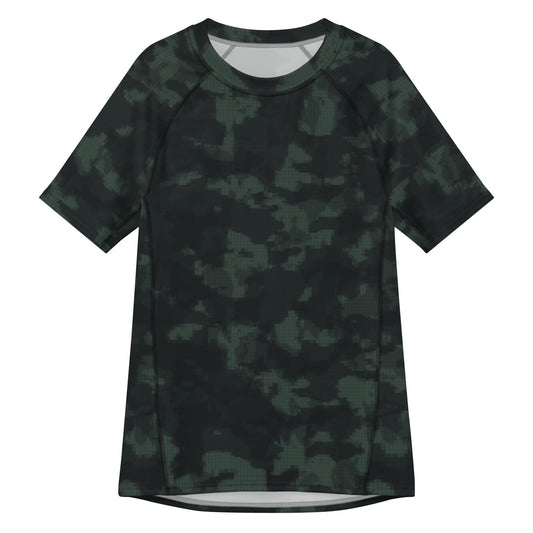 Metal Gear Solid (MGS) Night Desert CAMO Mens Short-Sleeve Rash Guard - 2XS - Short-sleeve Guards