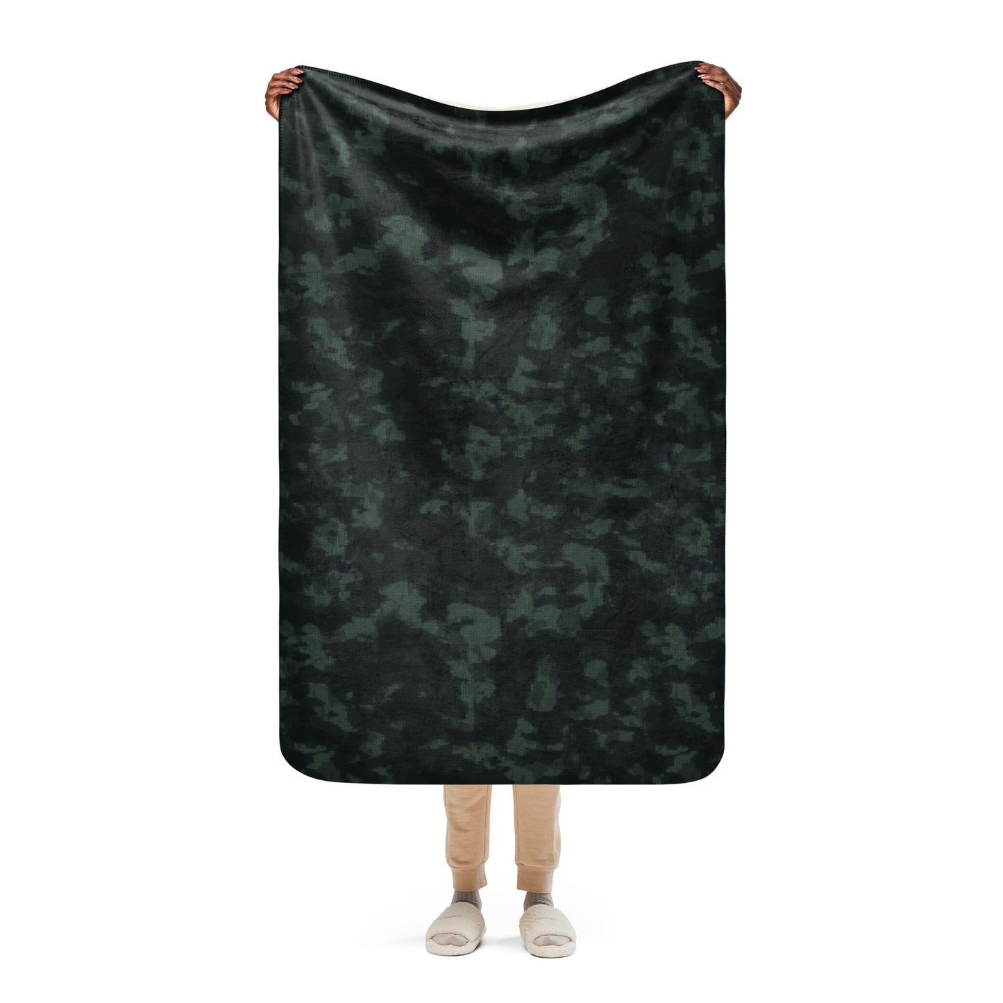 Metal Gear Solid (MGS) Night Desert CAMO Sherpa blanket - 37″×57″ - Blankets