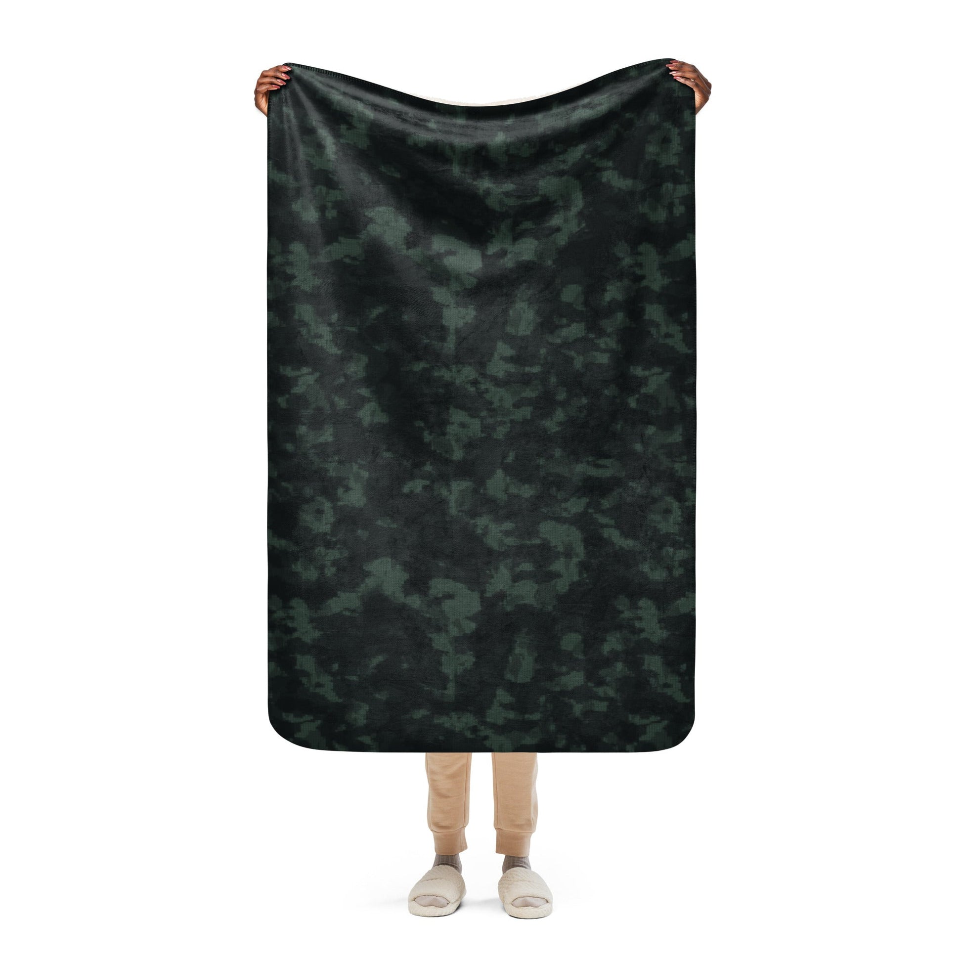 Metal Gear Solid (MGS) Night Desert CAMO Sherpa blanket - 37″×57″ - Blankets