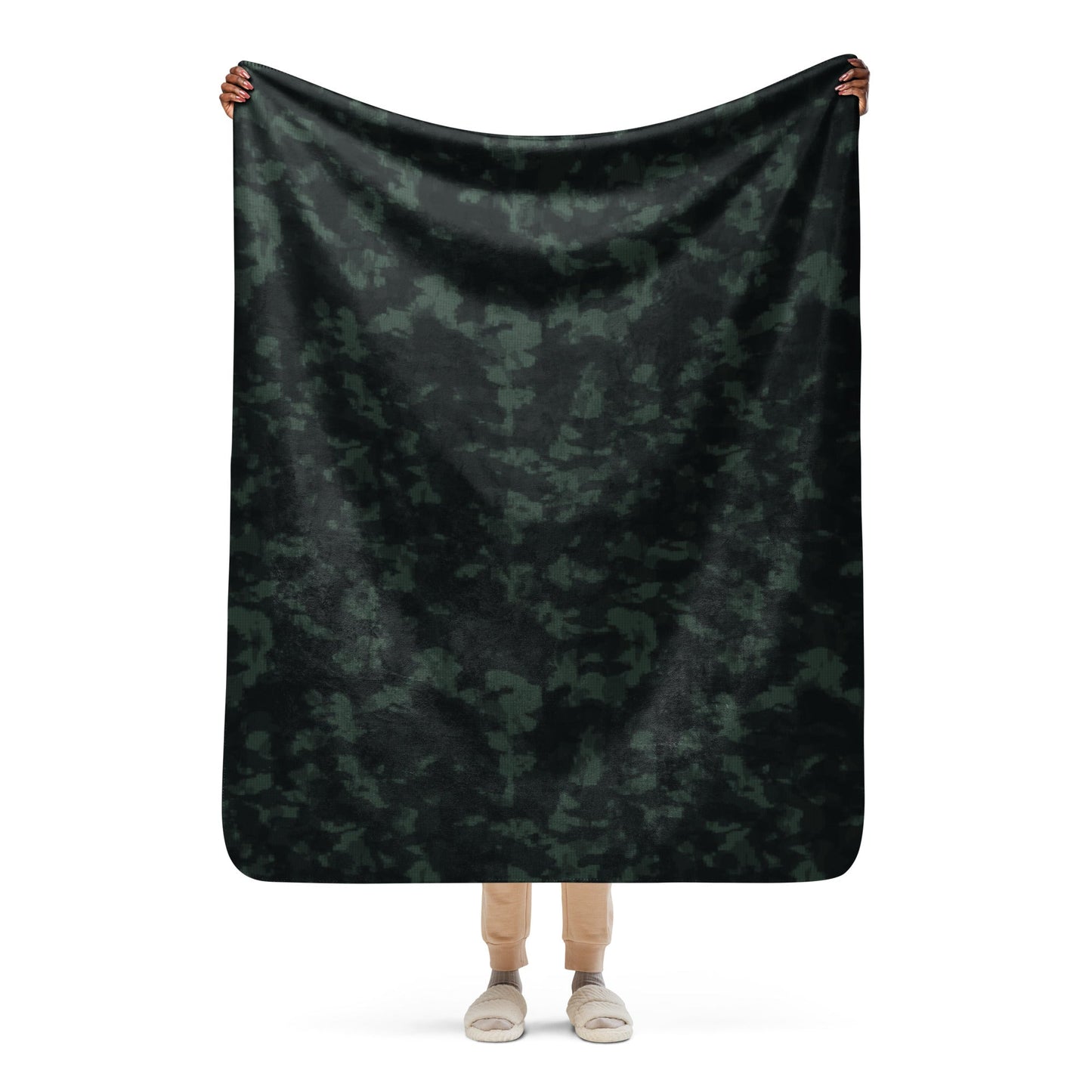 Metal Gear Solid (MGS) Night Desert CAMO Sherpa blanket - 50″×60″ - Blankets