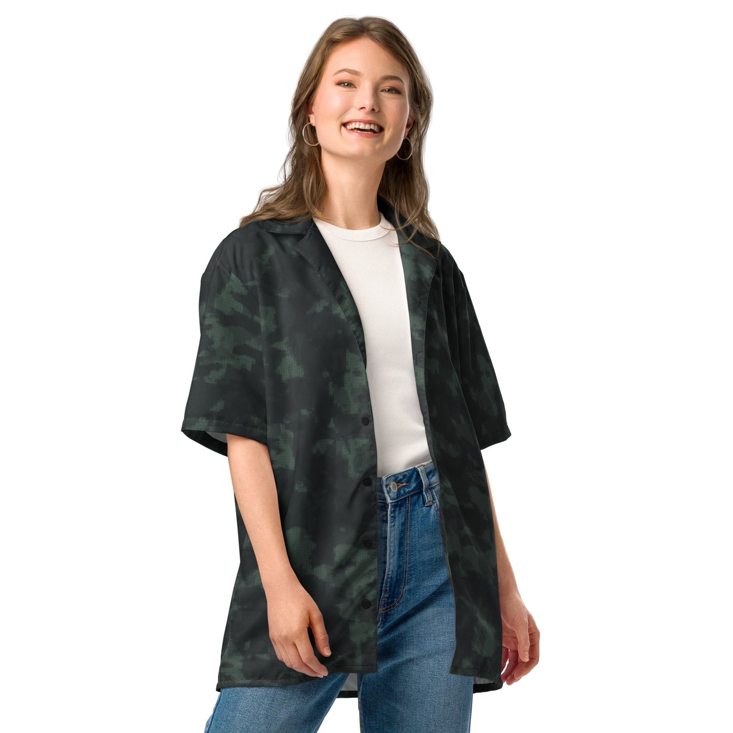 Metal Gear Solid (MGS) Night Desert CAMO Unisex button shirt - Button Shirts