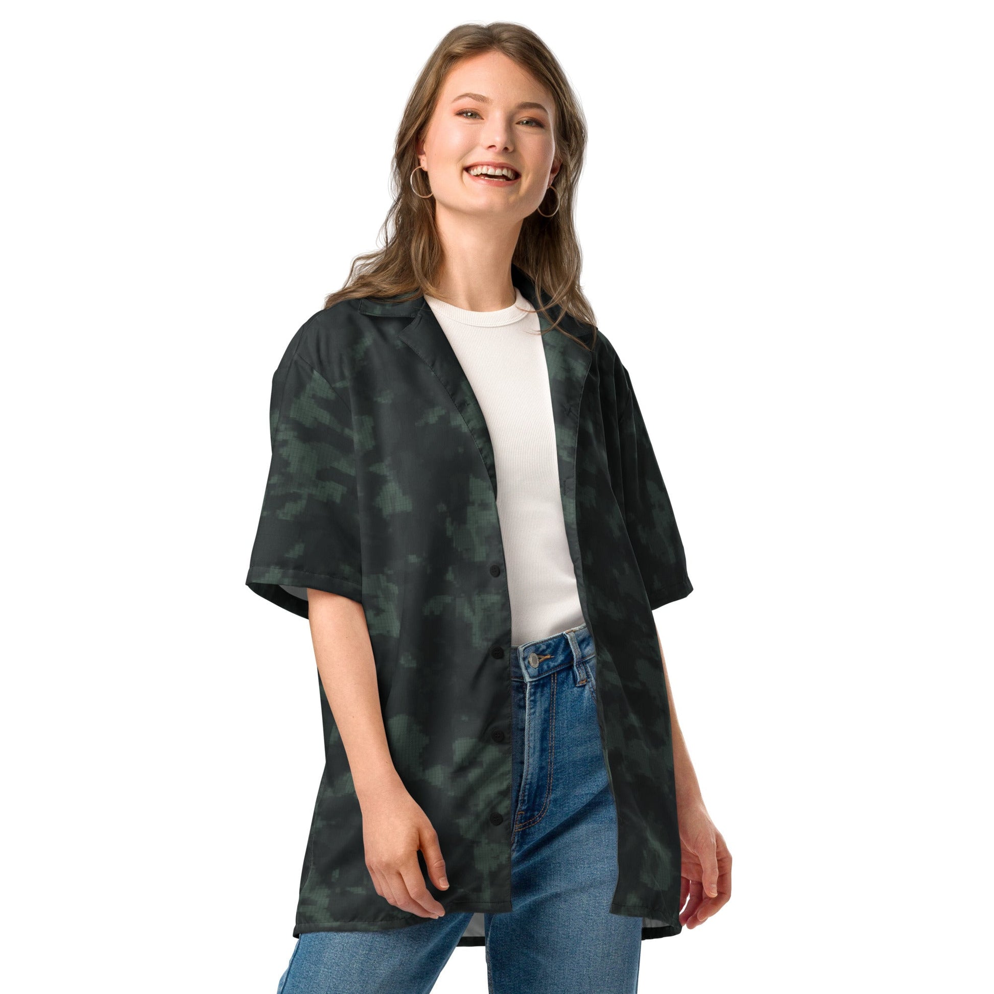 Metal Gear Solid (MGS) Night Desert CAMO Unisex button shirt - Button Shirts