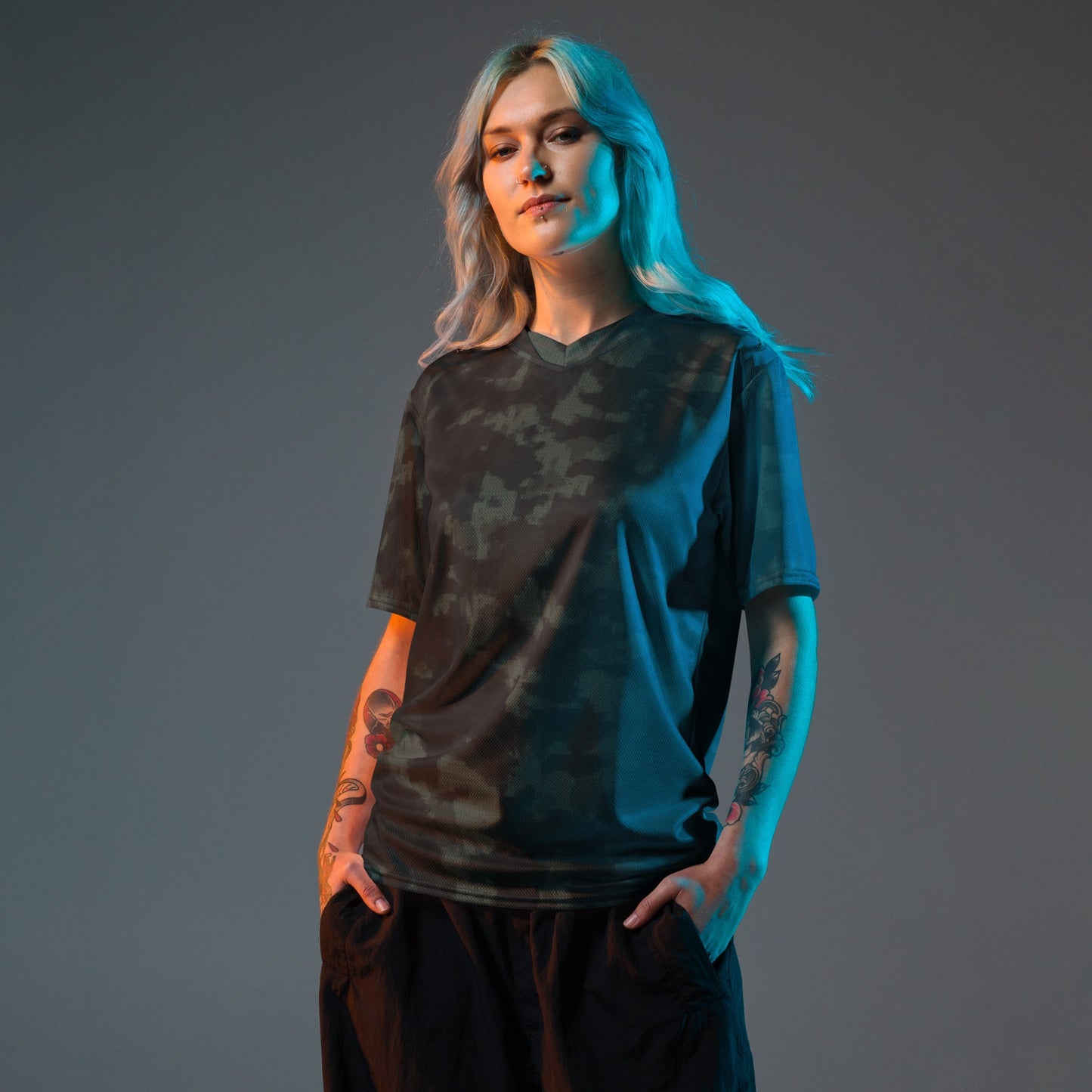 Metal Gear Solid (MGS) Night Desert CAMO unisex sports jersey - Sports Jerseys