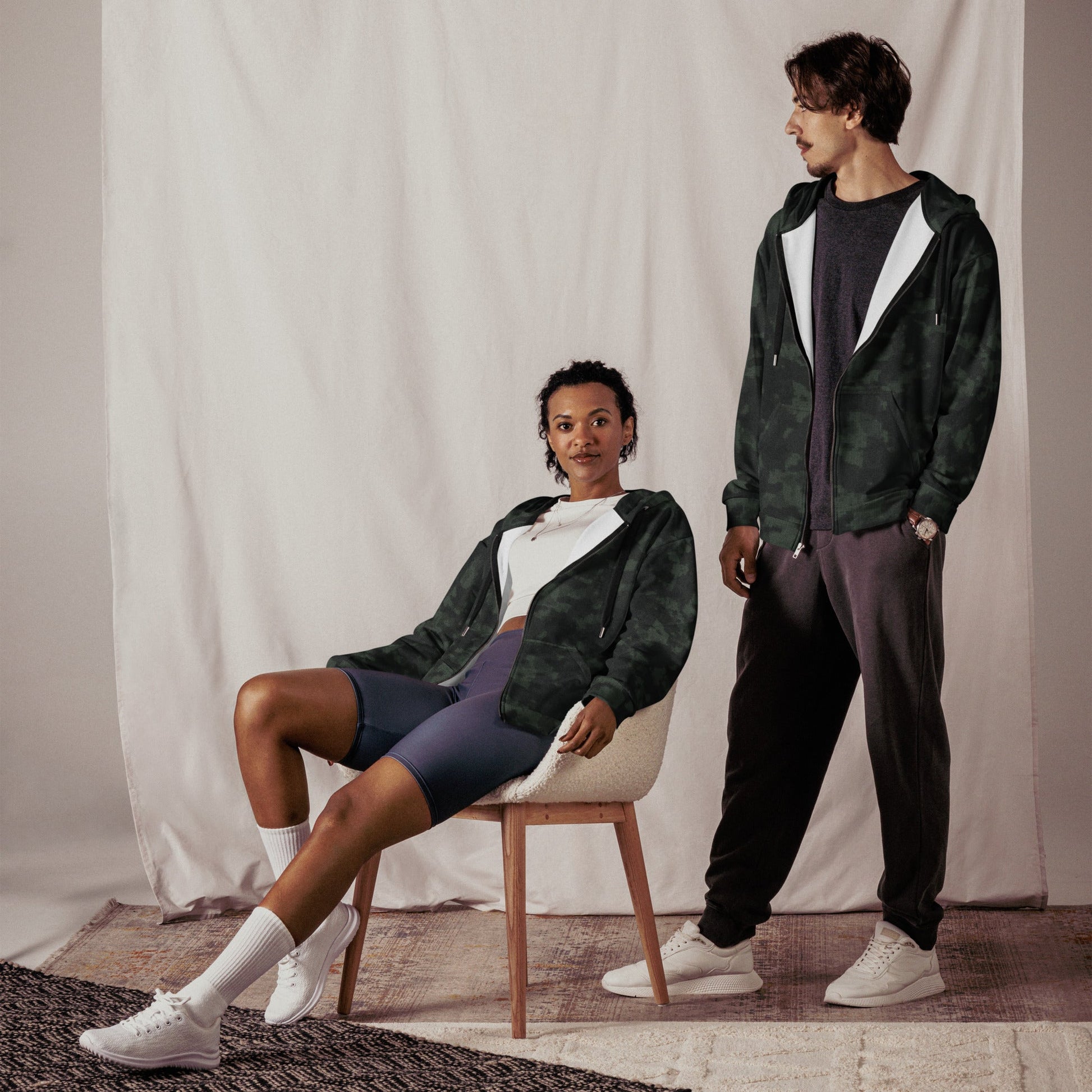 Metal Gear Solid (MGS) Night Desert CAMO Unisex zip hoodie - Zip Hoodies