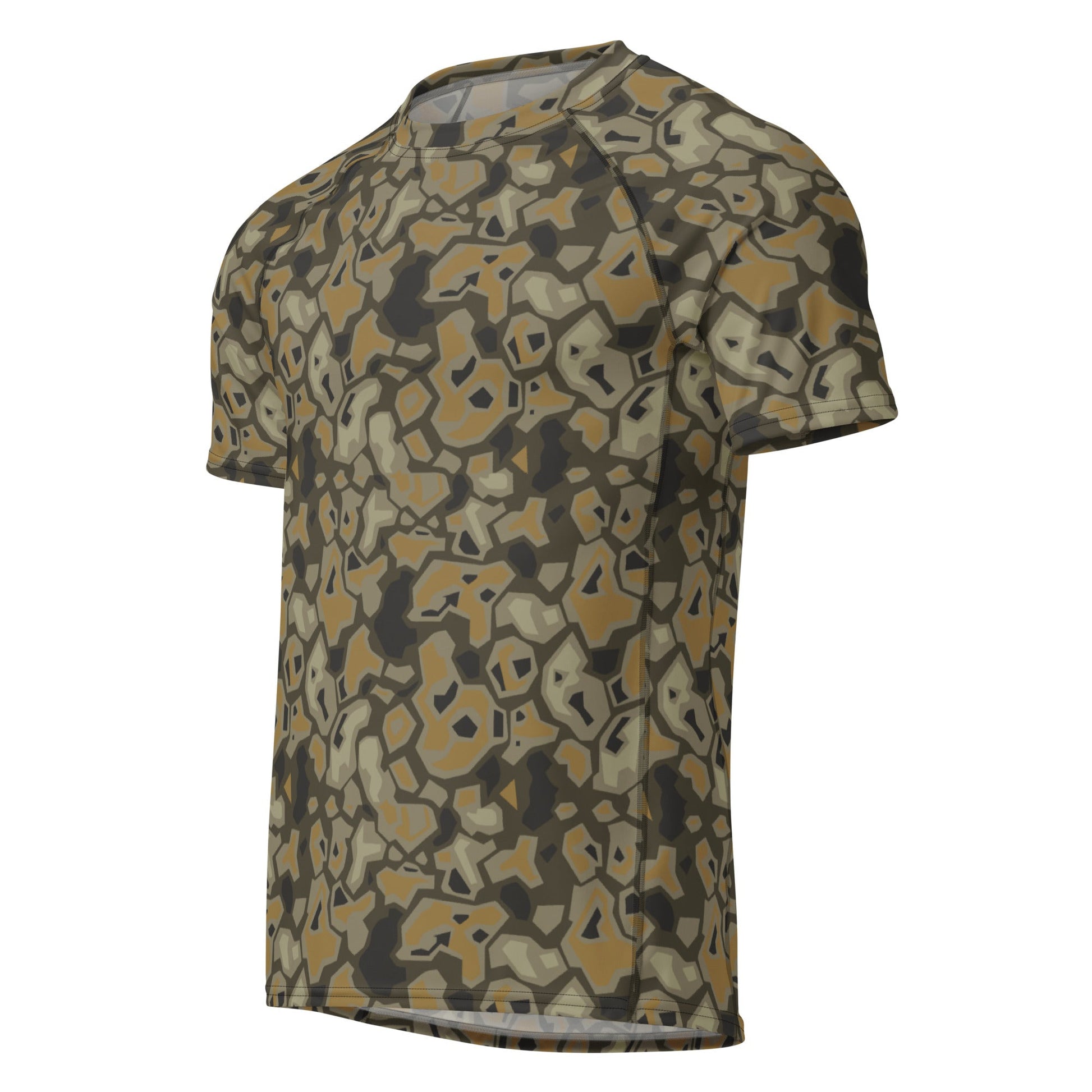 Metal Gear Solid (MGS) Rock CAMO Mens Short-Sleeve Rash Guard