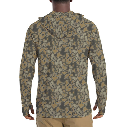 Metal Gear Solid (MGS) Rock CAMO Mens Sunscreen Sports Hoodie With Thumb Holes