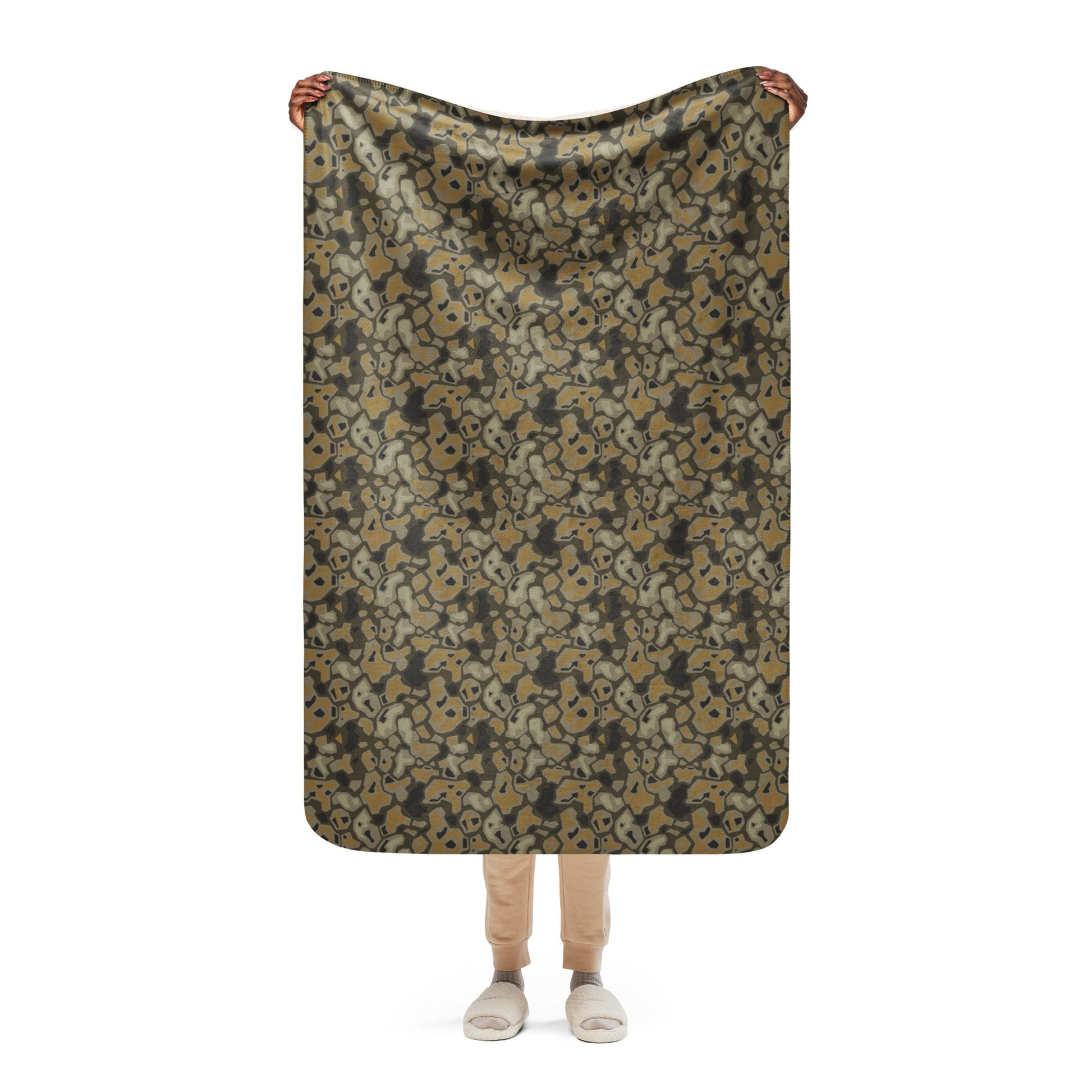 Metal Gear Solid (MGS) Rock CAMO Sherpa Blanket - 37″×57″