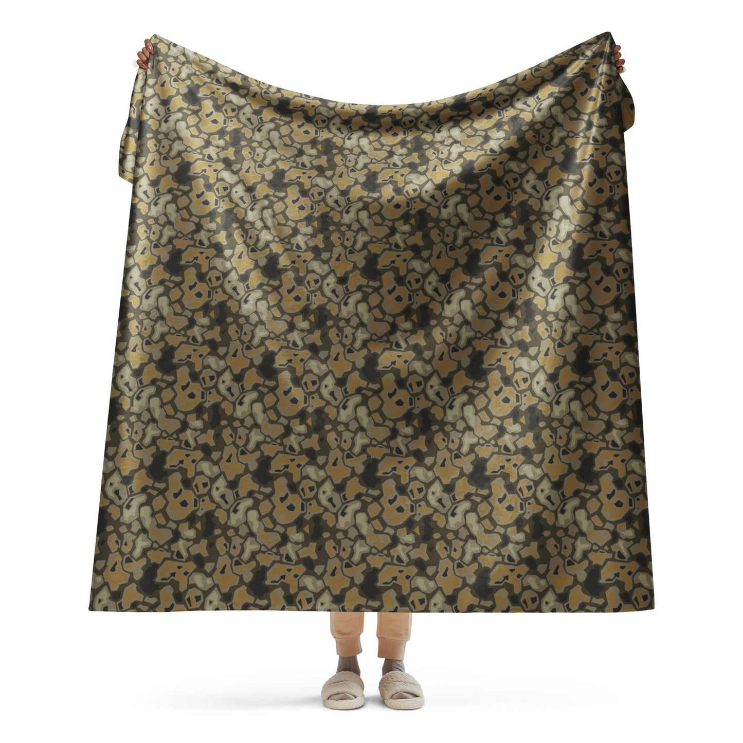 Metal Gear Solid (MGS) Rock CAMO Sherpa Blanket - 60″×80″