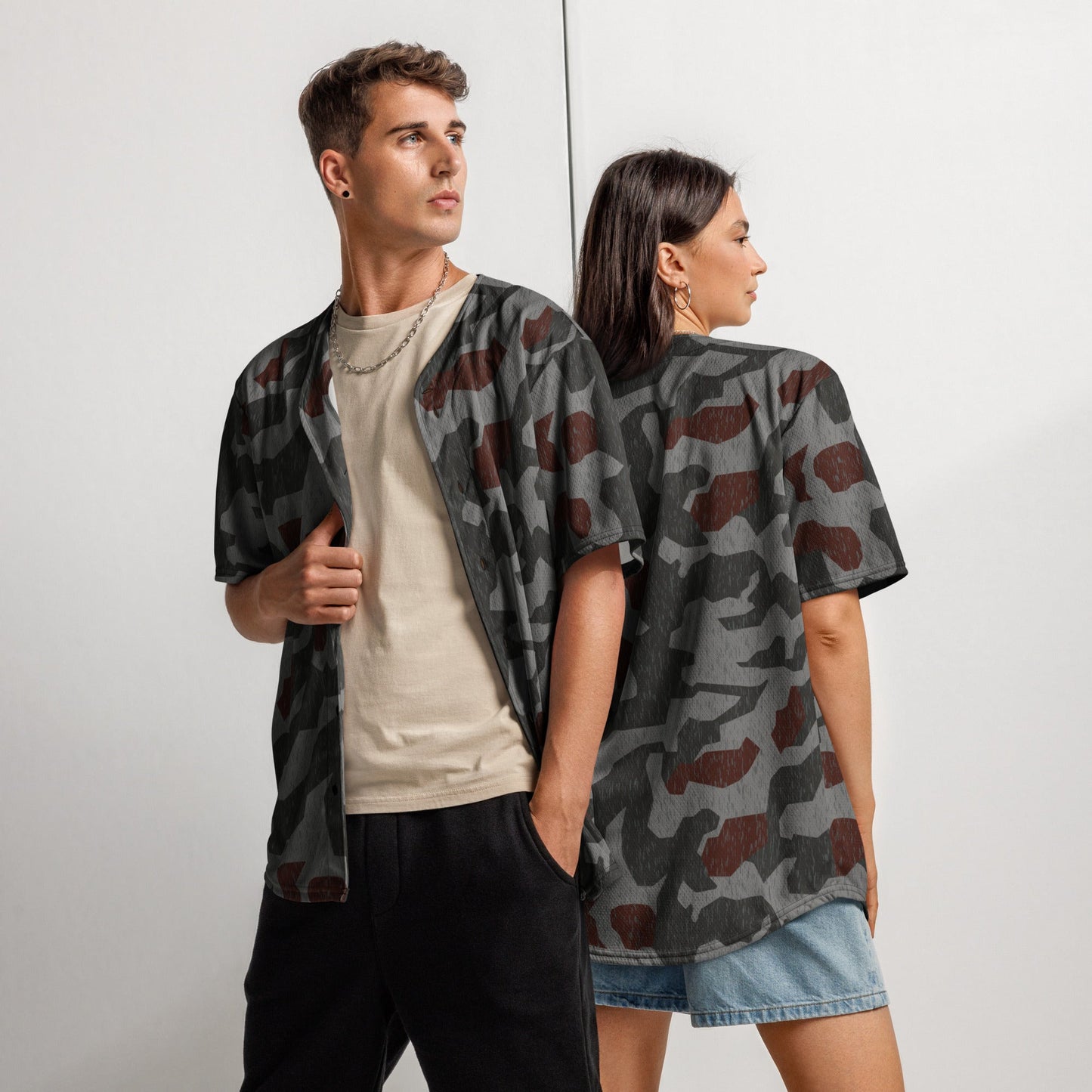 Metal Gear Solid (MGS) Splittermuster Rain Autumn CAMO baseball jersey - 2XS - Baseball Jerseys