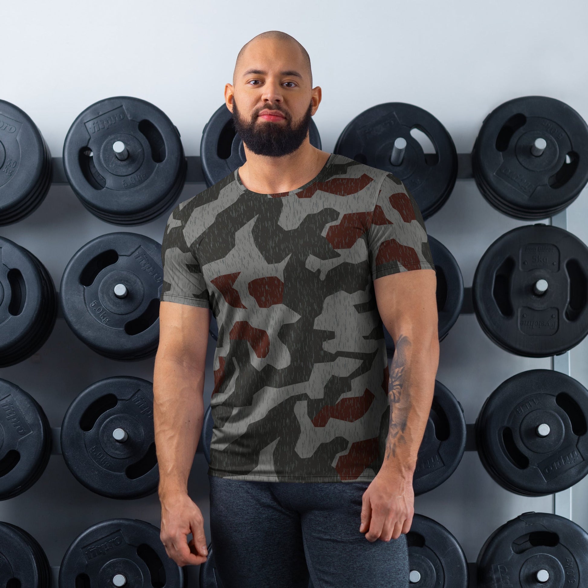 Metal Gear Solid (MGS) Splittermuster Rain Autumn CAMO Mens athletic t-shirt - XS - Athletic T-Shirts