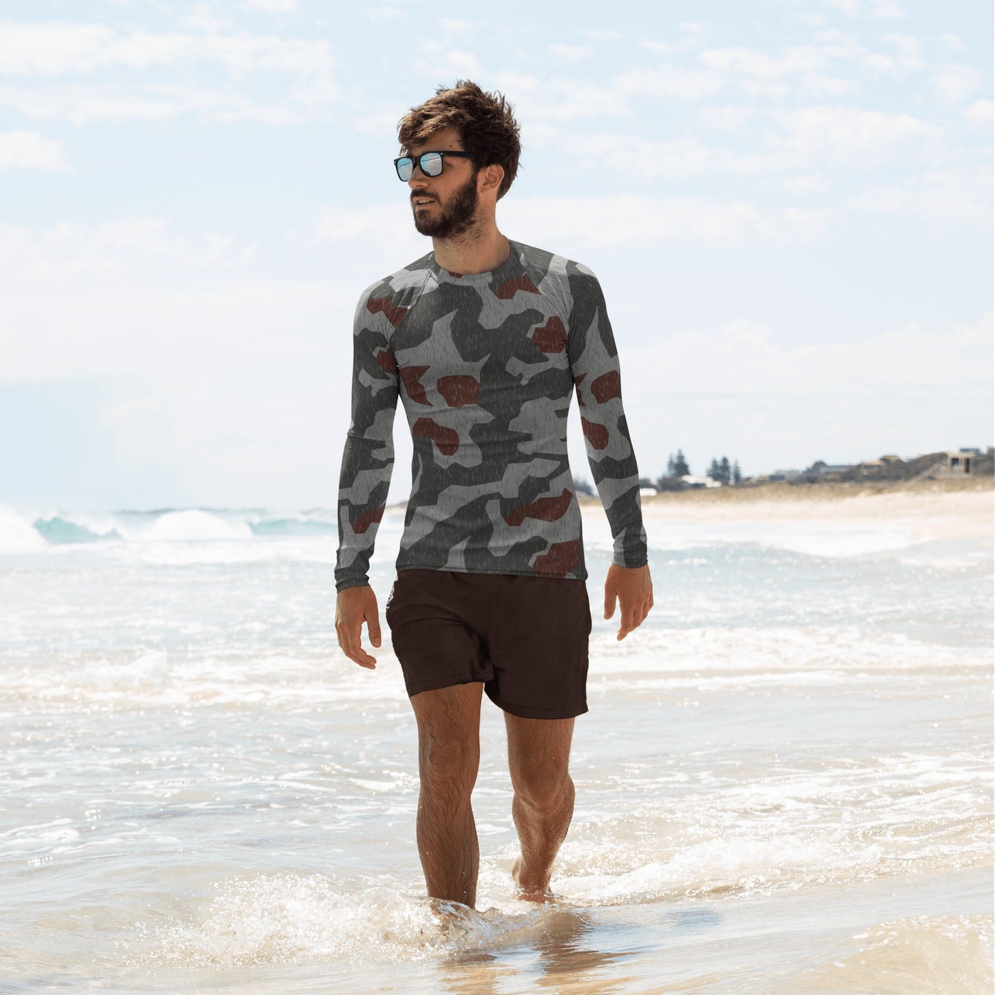 Metal Gear Solid (MGS) Splittermuster Rain Autumn CAMO Mens Long-sleeve Rash Guard - XS - Guards