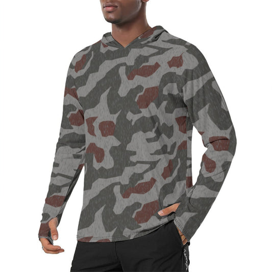 Metal Gear Solid (MGS) Splittermuster Rain Autumn CAMO Mens Sunscreen Sports Hoodie With Thumb Holes