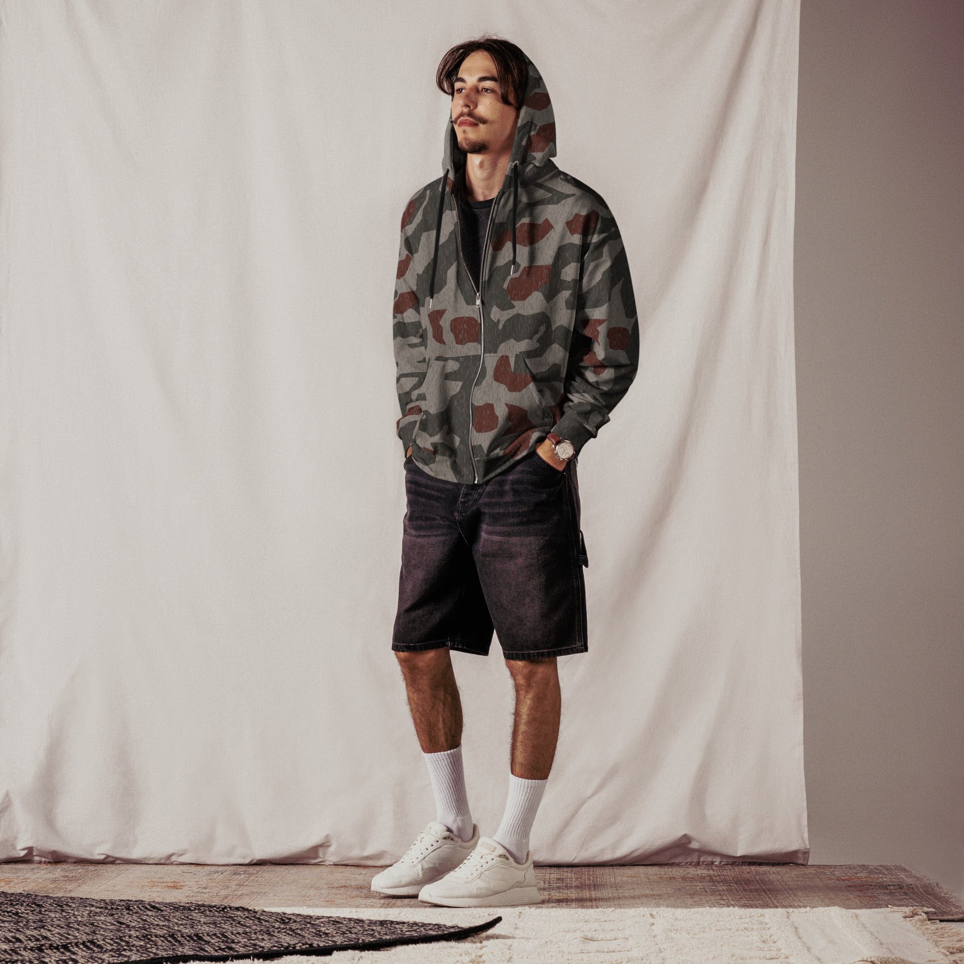 Metal Gear Solid (MGS) Splittermuster Rain Autumn CAMO Unisex zip hoodie - Zip Hoodies