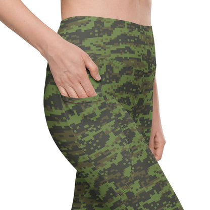 Mexican Army Digital CAMO Leggings with pockets - Womens With Pockets