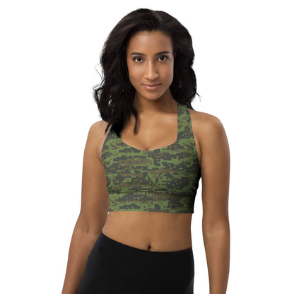 Mexican Army Digital CAMO Longline sports bra - Womens Sports Bra