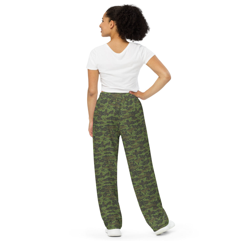 Mexican Army Digital CAMO unisex wide-leg pants - Unisex Wide-Leg Pants